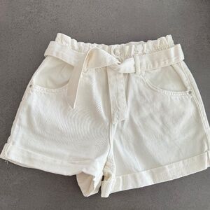 Zara Kids White Cotton Shorts Size 10
